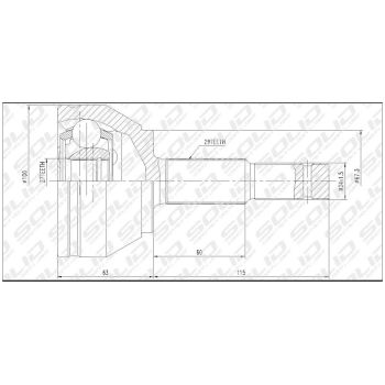 SOLID CV JOINT OUTER (CVNI1120)