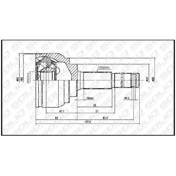 SOLID CV JOINT OUTER (CVNI1125)