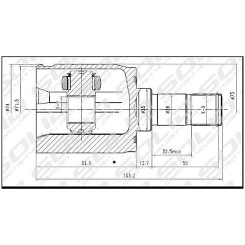 SOLID CV JOINT INNER (CVHO5056)