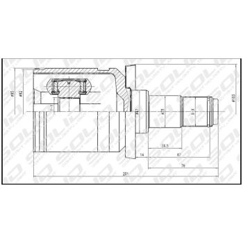 SOLID CV JOINT INNER (CVTO5147)