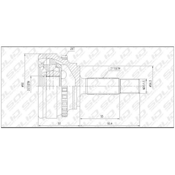 SOLID CV JOINT OUTER (CVRN1028A)