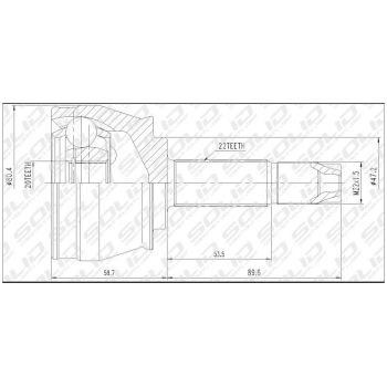 SOLID CV JOINT OUTER (CVFI1018)