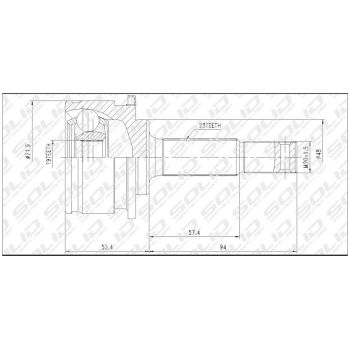 SOLID CV JOINT OUTER (CVNI1052)