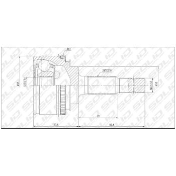 SOLID CV JOINT OUTER (CVTO1008A)