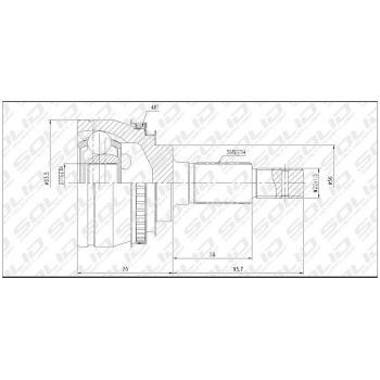 SOLID CV JOINT OUTER (CVTO1016A)