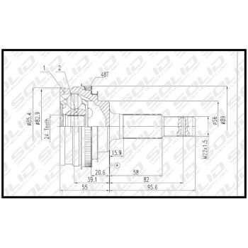 SOLID CV JOINT OUTER (CVTO1011A)