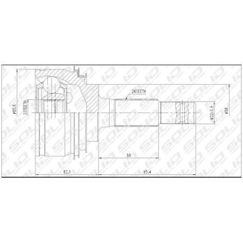 SOLID CV JOINT OUTER (CVTO1071)