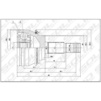 SOLID CV JOINT OUTER (CVTO1211)