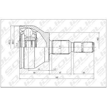 SOLID CV JOINT OUTER (CVFD1127)