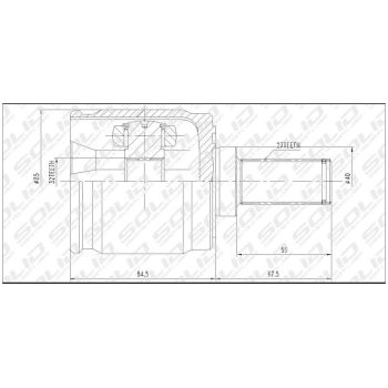 SOLID CV JOINT INNER (CVHO5001)