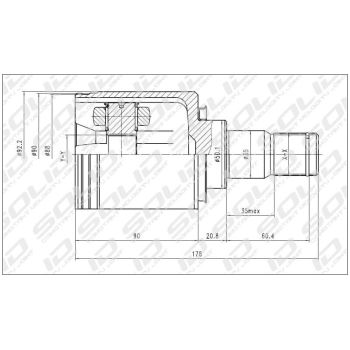 SOLID CV JOINT INNER (CVTO5021)