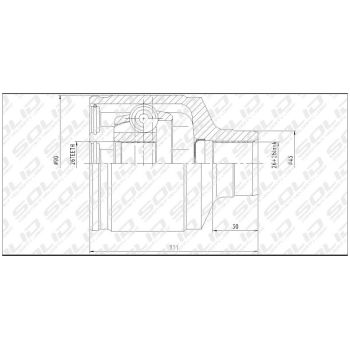 SOLID CV JOINT INNER (CVMZ5005)