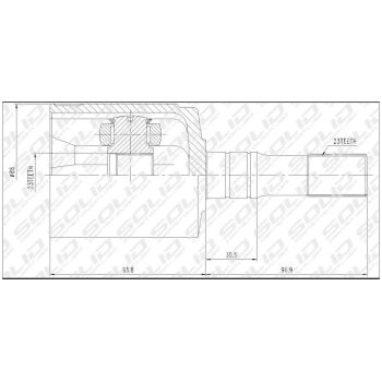 SOLID CV JOINT INNER (CVIZ5007)