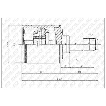 SOLID CV JOINT INNER (CVTO5078)