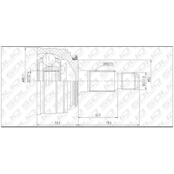 SOLID CV JOINT OUTER (CVHO1012)