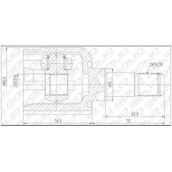 SOLID CV JOINT INNER (CVFD5015)