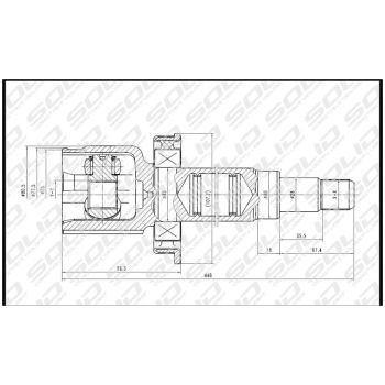 SOLID CV JOINT INNER (CVFD5036)