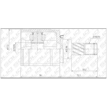 SOLID CV JOINT INNER (CVNI5038)
