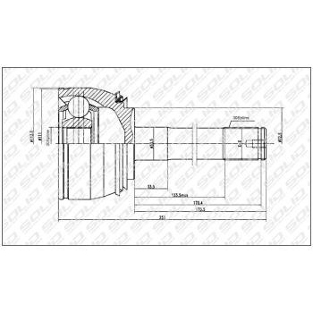 SOLID CV JOINT OUTER (CVTO1057)