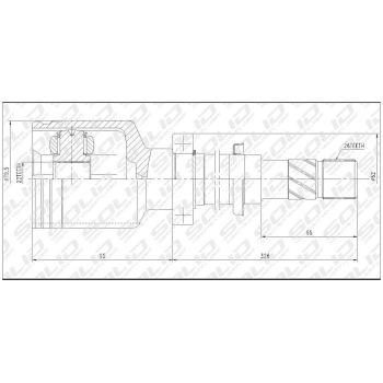 SOLID CV JOINT INNER (CVNI58801)