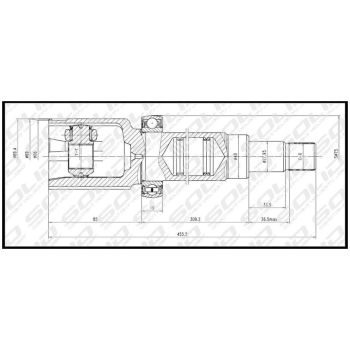 SOLID CV JOINT INNER (CVFD5073)