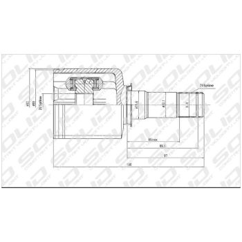 SOLID CV JOINT INNER (CVMZ5098)