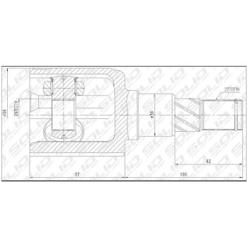 SOLID CV JOINT INNER (CVNI5080)