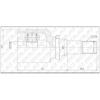 SOLID CV JOINT INNER (CVTO5088)