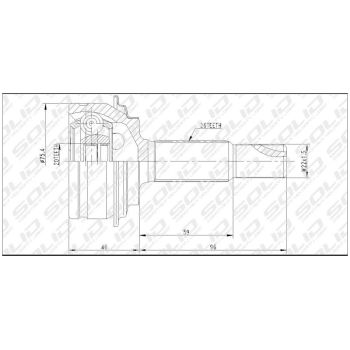 SOLID CV JOINT OUTER (CVTO1149)