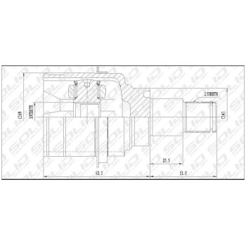 SOLID CV JOINT INNER (CVDA5024)