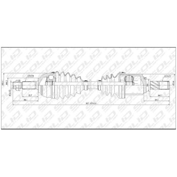 SOLID CV SHAFT (CVSNI8110)