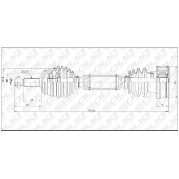 SOLID CV SHAFT (CVSVW8030)
