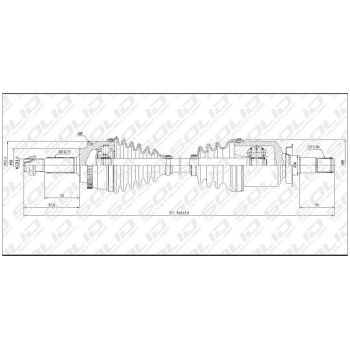 SOLID CV SHAFT (CVSTO8031A)
