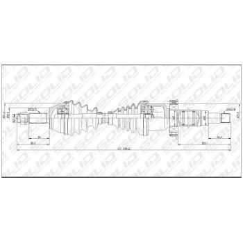SOLID CV SHAFT (CVSFD8038)