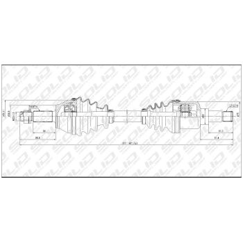 SOLID CV SHAFT (CVSFD8039)