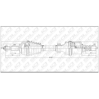 SOLID CV SHAFT (CVSRN8043)