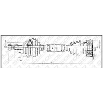 SOLID CV SHAFT (CVSVW8566)