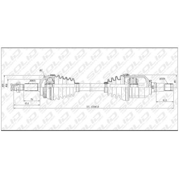 SOLID CV SHAFT (CVSTO8146A)