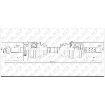SOLID CV SHAFT (CVSMZ8545A)