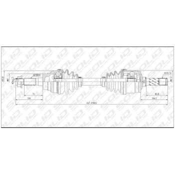 SOLID CV SHAFT (CVSMZ8545)