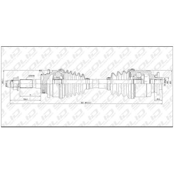 SOLID CV SHAFT (CVSMZ8547A)