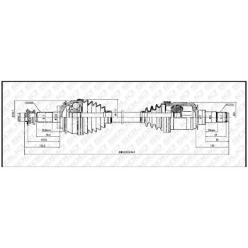 SOLID CV SHAFT (CVSTO8695)