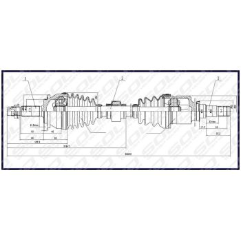 SOLID CV SHAFT (CVSTO8818)