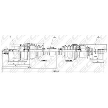 SOLID CV SHAFT (CVSTO8819)