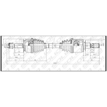 SOLID CV SHAFT (CVSNI8608)
