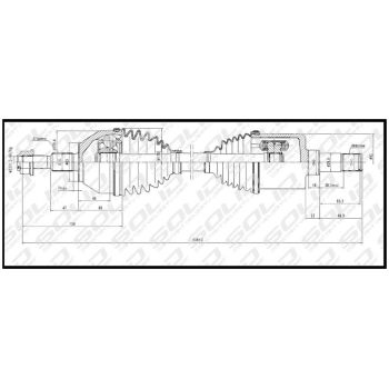 SOLID CV SHAFT (CVSFD8684)