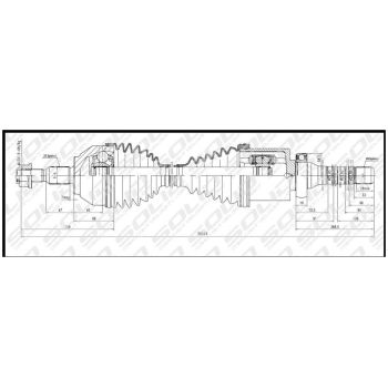 SOLID CV SHAFT (CVSFD8685)