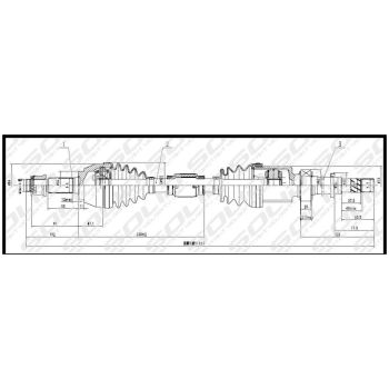 SOLID CV SHAFT (CVSNI8721)
