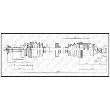 SOLID CV SHAFT (CVSNI87925)