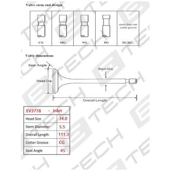 E TECH INLET VALVE (EV3778)